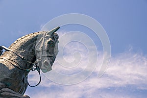 Horse sculpture in Macroplaza Monterrey Mexico photo