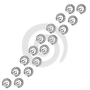 Horse shoes on white background. Vector illustration