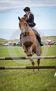 Horse Show Jumping Event. Gymkhana.