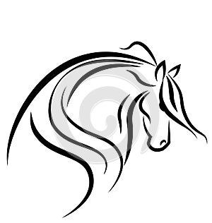 Horse silhouette logo