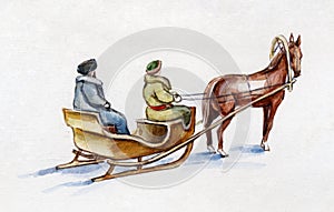 Horse sledging