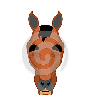 Horse sleeping emoji. Steed asleep emotions. hoss dormant. Vector illustration