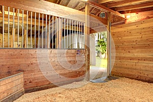 Horse stable barn stall photo