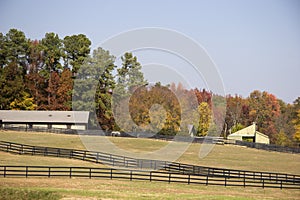 Horse Stables in Autumn