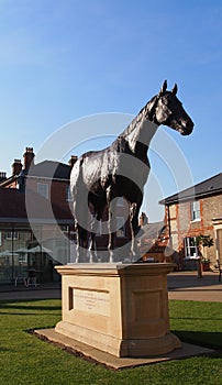 Horse Statue outside the National Centre for Horse Racing and Sporting Art in Newmarket, England