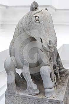 Horse statue,They stay at Wat Arun Rajwararam.