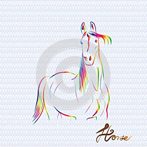 Horse stylized logo icon vector business card icon vector design photo