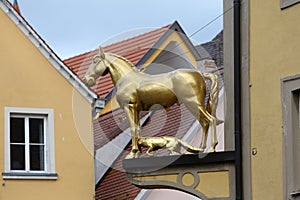 The horse, symbol of Ellwangen, Germany