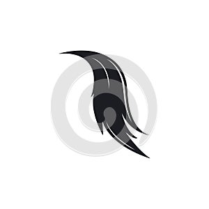 Horse tail  icon  Vector illustration design