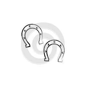 Horse tracks icon. Element of animal track for mobile concept and web apps. Hand drawn Horse tracks icon can be used for web and