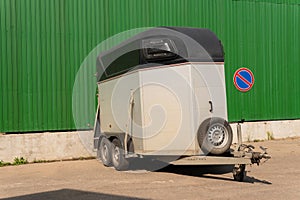 Horse trailer transportation transport travel farm old animal car, for ranch lorry from speed for camping box