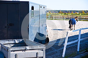 Horse transportation van , equestrian sport