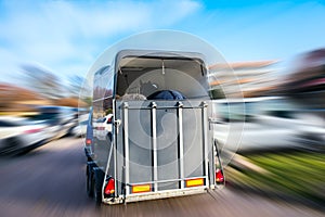 Horse transportation van , equestrian sport