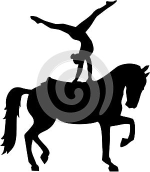 Horse Vaulting silhouette