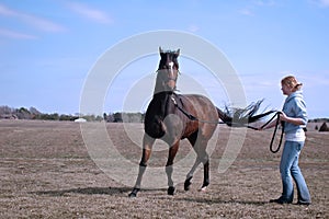 Horse and Woman