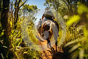Horseback Riding Adventure Through Natural Trail.