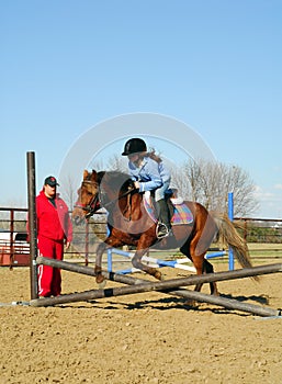 Horseback riding lesson