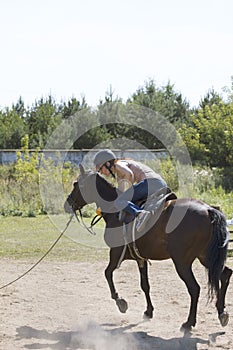 Horseback riding lessons - accident with horse, fall of rider