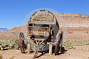 Horsedrawn Old Rusty Western Stagecoach Cart Wagon Wheel