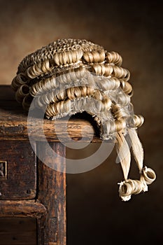 Horsehair judge wig