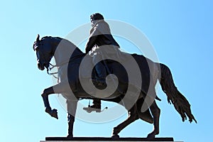 Horseman bronze statue