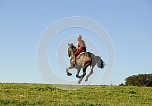 Horseman galloping