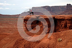 Horseman at John Ford Point, Monument Valley, Arizona