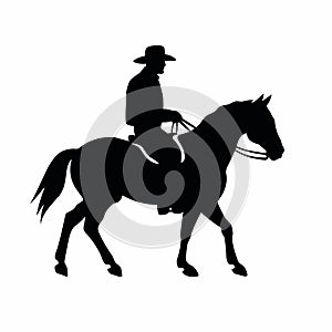 Horsemen black icon on white background. Horsemen silhouette