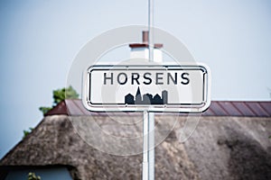 Horsens city sign in Jylland