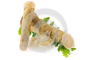 Horseradish and grated horseradish