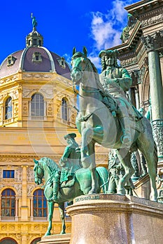 Horseriding statue in Vienna, Austria
