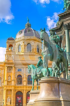 Horseriding statue in Vienna, Austria