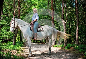 Horses concept, hippotherapy at rancho