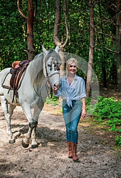 Horses concept, hippotherapy at rancho