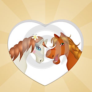 Horses in love