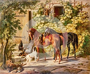 Horses at the Porch Adam Albrecht