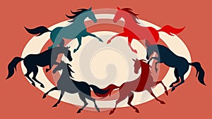 The horses and riders form a perfect circle symbolizing the unity and strength of the American people as they perform a