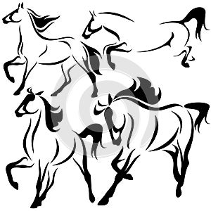 Horses vector