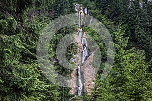 Horses Waterfall in Romania photo