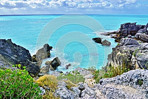 Horseshoe Bay beach in Bermuda