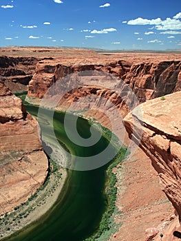 Horseshoe bend of Colorado river in Arizona