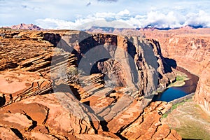 Horseshoe Bend of the Colorado River in Arizona, the USA