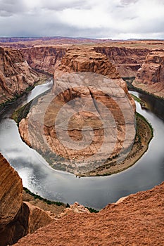 Horseshoe Bend on Colorado River in Glen Canyon, part of Grand canyon, Page, Arizona, USA