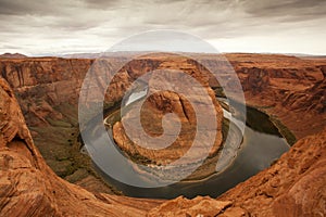 Horseshoe Bend with Colorado River in Grand Canyon