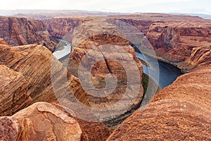 Horseshoe bend and Colorado River, Grand Canyon