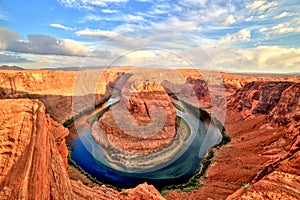 Horseshoe Bend on Colorado River at Sunrise, Utah