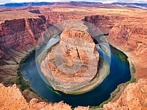Horseshoe Bend incised meander of the Colorado River located near the town of Page, Arizona, U.S.