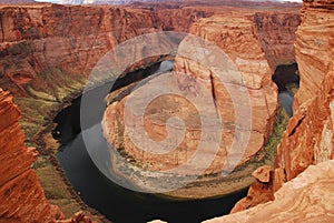 Horseshoe Bend the meander of the Colorado River Arizona Page city United States