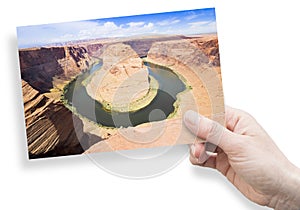 Horseshoe Bend meander of Colorado River in Glen Canyon near Page - Arizona USA - Concept image