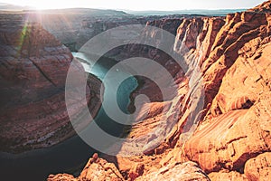 Horseshoe Bend, Page, Arizona. Horse Shoe Bend on Colorado River, Grand Canyon.